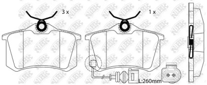 Тормозные колодки NiBK для VW POLO (6R, 6C) 1.4 BiFuel