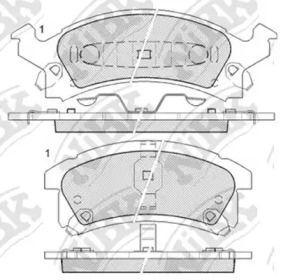 Дисковой тормозной механизм NiBK для CHEVROLET BERETTA купе (1_37) 3.1 V6