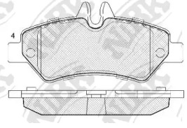 Тормозные колодки NiBK для VW CRAFTER 30-50 c бортовой платформой/ходовая часть (2F_) 2.0 TDI