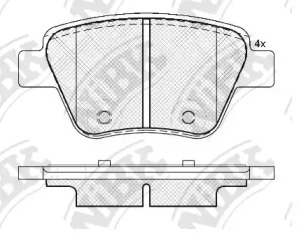 Тормозные колодки NiBK для VW GOLF VI (5K1) 1.6