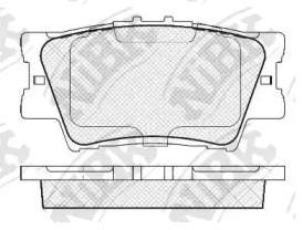 Тормозные колодки NiBK для TOYOTA CAMRY седан (_V4_) 2.4 (ACV40)