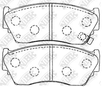 Тормозные колодки NiBK для NISSAN SUNNY III Liftback (N14) 1.6 i