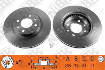Тормозной диск NiBK для NISSAN KUBISTAR (X76) 1.5 dCi