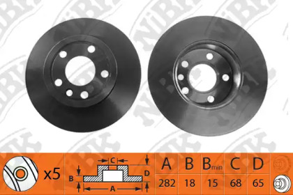 Дисковой тормозной механизм NiBK для VW TRANSPORTER IV c бортовой платформой/ходовая часть (70XD) 1.9 TD