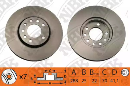 Дисковой тормозной механизм NiBK для SAAB 900 II Кабриолет 2.5 -24 V6