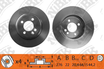 Дисковой тормозной механизм NiBK для MINI MINI Кабриолет (R52) Cooper