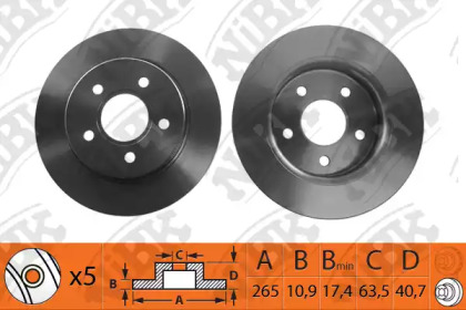 Тормозной диск NiBK для FORD FOCUS II Кабриолет 1.6