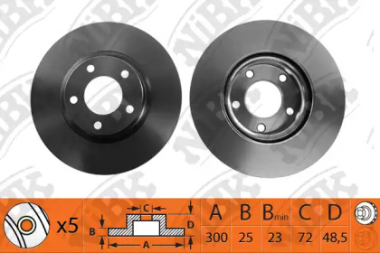 Тормозной диск NiBK для MAZDA 3 седан (BL) 2.0 MZR DISI