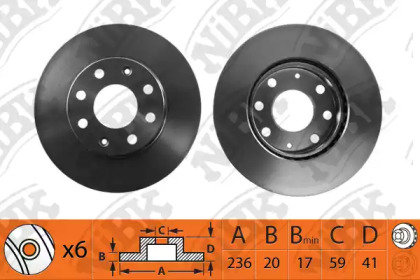 Тормозной диск NiBK для CHEVROLET KALOS 1.2