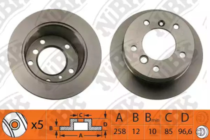 Дисковой тормозной механизм NiBK для MERCEDES-BENZ SPRINTER 3-t Фургон (903) 308 CDI