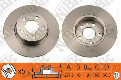 Тормозной диск NiBK для ALFA ROMEO 164 (164_) 3.0 24V (164.K1)