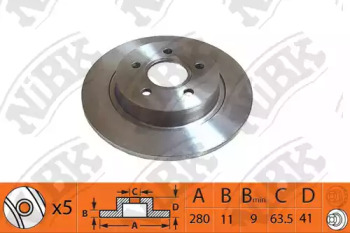 Дисковой тормозной механизм NiBK для FORD FOCUS II Кабриолет 2.0 TDCi