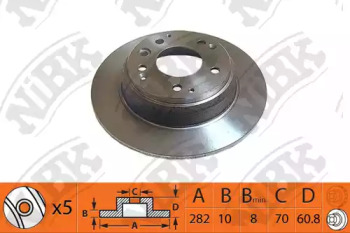 Дисковой тормозной механизм NiBK для HONDA LEGEND II (KA) 3.2 i 24V (KA7)