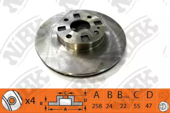 Тормозной диск NiBK для MAZDA 323 S VI (BJ) 2.0