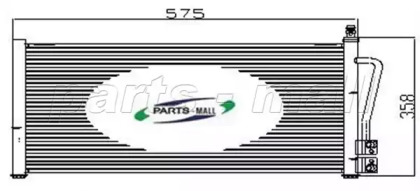 Кондиционер PARTS-MALL для MAZDA 2 (DY) 1.4 CD
