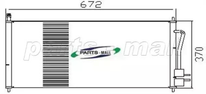 Конденсатор PARTS-MALL для FORD FOCUS седан (DFW) 1.8 16V