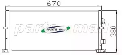 Кондиционер PARTS-MALL для FORD MONDEO III (B5Y) 2.0 16V