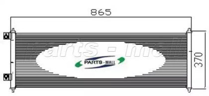 Конденсатор PARTS-MALL для FORD TRANSIT c бортовой платформой/ходовая часть (FM_ _, FN_ _) 2.0 DI (F_E_, F_F_)