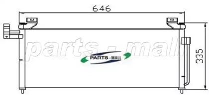 Конденсатор PARTS-MALL для MAZDA 323 S VI (BJ) 2.0 TD