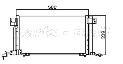 Кондиционер PARTS-MALL для PEUGEOT 306 Кабриолет (7D, N3, N5) 2.0 16V