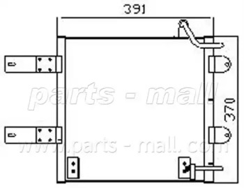 Конденсатор PARTS-MALL для VW POLO (6N1) 64 1.9 D