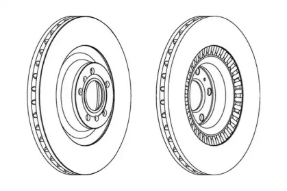 Тормозной диск JURID для AUDI A6 (4F2, C6) 2.8 FSI