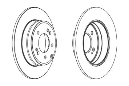 Тормозной диск JURID для KIA OPIRUS (GH) 3.8 V6