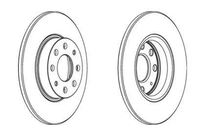 Тормозной диск JURID для OPEL CORSA D 1.0