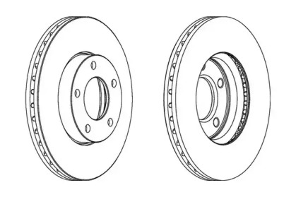Тормозной диск JURID для MAZDA 3 седан (BL) 2.0 MZR DISI