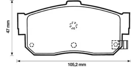 Тормозные колодки JURID для NISSAN SUNNY III Liftback (N14) 1.6 i