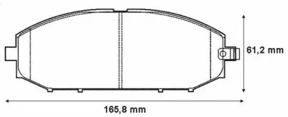 Дисковой тормозной механизм JURID для NISSAN PATROL GR V Wagon (Y61) 4.2