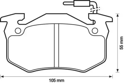 Дисковой тормозной механизм JURID для RENAULT RAPID Фургон (F40_, G40_) 1.4 (F402)