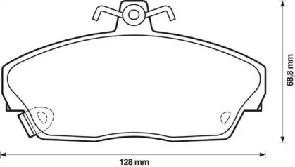 Тормозные колодки JURID для HONDA CIVIC VII купе (EM2) 1.6 i