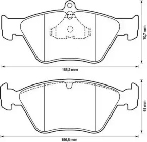 Дисковой тормозной механизм JURID для SAAB 900 II Кабриолет 2.5 -24 V6