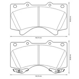 Тормозные колодки JURID для PEUGEOT 207 CC (WD_) 1.6 16V Turbo