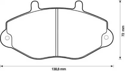 Дисковой тормозной механизм JURID для FORD TRANSIT Фургон (E_ _) 2.0 i (EAL, EAS)