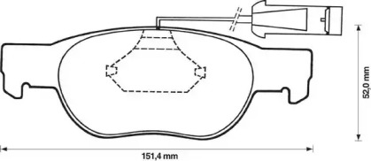 Тормозные колодки JURID для ALFA ROMEO 146 (930_) 1.7 i.e. 16V (930.B1)
