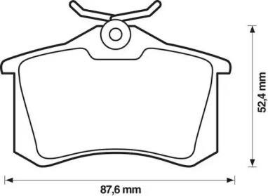 Тормозные колодки JURID для VW POLO (6R, 6C) 1.4 BiFuel