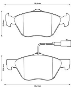 Дисковой тормозной механизм JURID для ALFA ROMEO 146 (930_) 2.0 16V Quadrifoglio (930.B5)