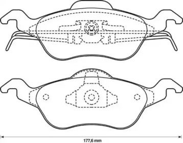 Тормозные колодки JURID для FORD FOCUS седан (DFW) 1.8 16V