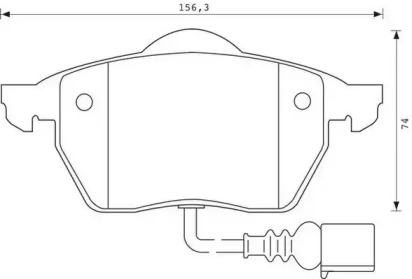 Дисковой тормозной механизм JURID для VW BORA Variant (1J6) 2.3 V5