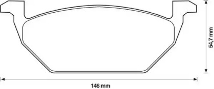 Тормозные колодки JURID для VW POLO (6R, 6C) 1.4 BiFuel