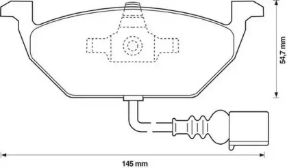 Дисковой тормозной механизм JURID для VW BORA Variant (1J6) 1.4 16V