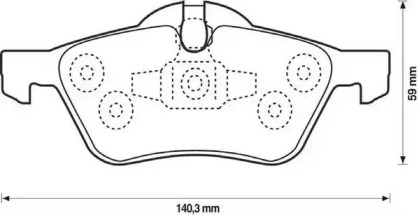 Дисковой тормозной механизм JURID для MINI MINI Кабриолет (R52) Cooper