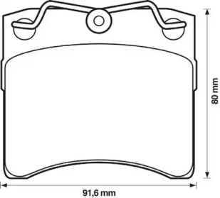 Дисковой тормозной механизм JURID для VW TRANSPORTER IV c бортовой платформой/ходовая часть (70XD) 1.9 TD