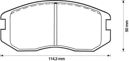 Тормозные колодки JURID для MITSUBISHI LANCER V (CB_A, CD_A, CE_A) 1.3 (CB1A)