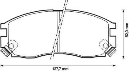 Тормозные колодки JURID для MITSUBISHI LANCER V (CB_A, CD_A, CE_A) 1.8 16V (CB5A)