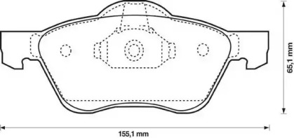 Дисковой тормозной механизм JURID для NISSAN PRIMERA Traveller (WP11) 2.0 TD
