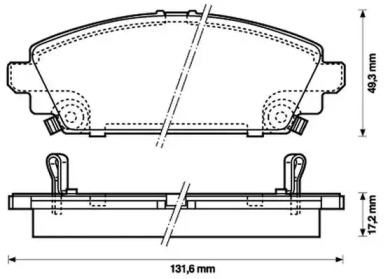 Дисковой тормозной механизм JURID для HONDA CIVIC VII Hatchback (EU, EP, EV) 1.7 CTDi