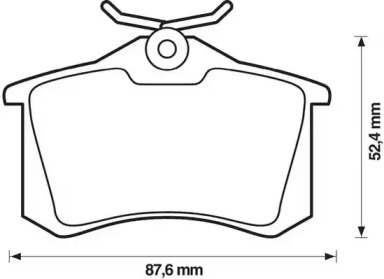 Тормозные колодки JURID для VW POLO (6R, 6C) 1.4 BiFuel